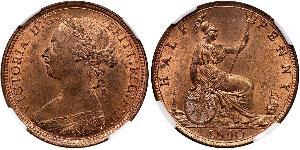 1/2 Penny Reino Unido de Gran Bretaña e Irlanda (1801-1922)  Victoria (1819 - 1901)