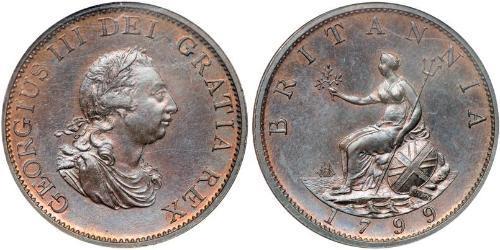 1/2 Penny Vereinigtes Königreich von Großbritannien und Irland (1801-1922)  Georg III (1738-1820)