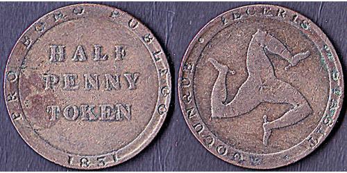 1/2 Penny Île de Man  