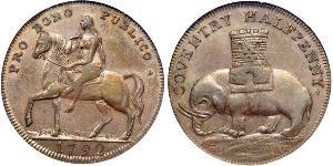 1/2 Penny 大不列顛王國 (1707 - 1800)  