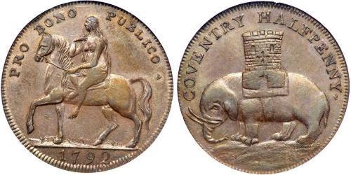 1/2 Penny 大不列顛王國 (1707 - 1800)  