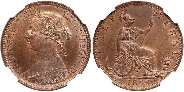 1/2 Penny 大不列颠及爱尔兰联合王国 (1801 - 1922)  维多利亚 (英国君主)