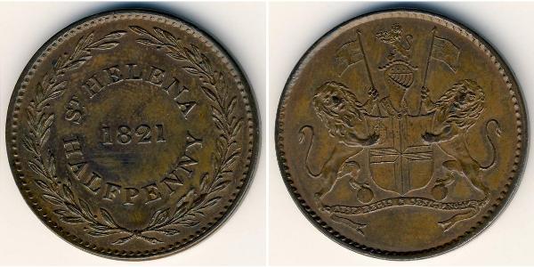 1/2 Penny 圣赫勒拿岛 銅 