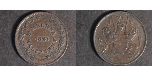 1/2 Penny 圣赫勒拿岛 銅 