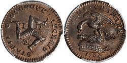 1/2 Penny 曼島 銅 