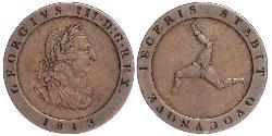 1/2 Penny 曼島 銅 喬治三世 (1738-1820)