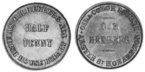 1/2 Penny 澳大利亚 銅 