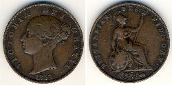 1/2 Penny 英国 銅 