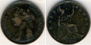 1/2 Penny 英国 銅 