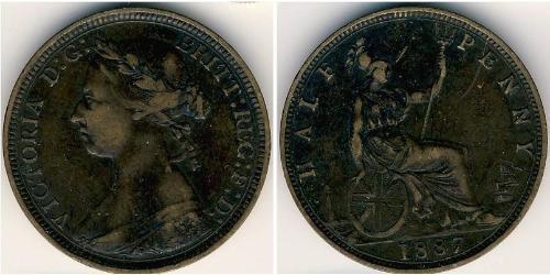 1/2 Penny 英国 銅 