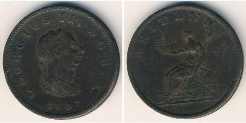 1/2 Penny 英国 銅 