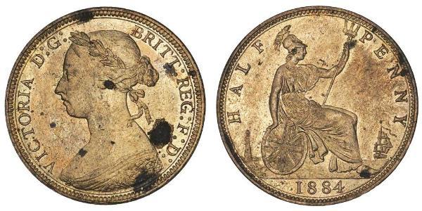 1/2 Penny 英国 銅 维多利亚 (英国君主)