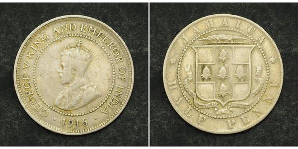 1/2 Penny 大英帝国 / 牙买加 銅/镍 乔治五世  (1865-1936)