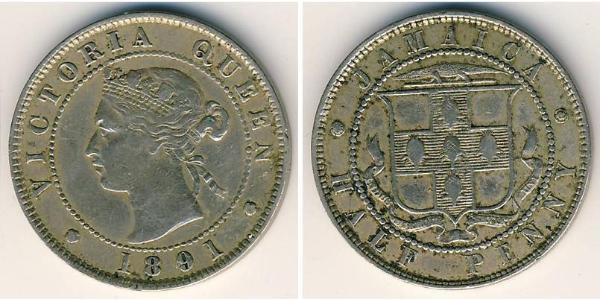 1/2 Penny 牙买加 銅/镍 维多利亚 (英国君主)