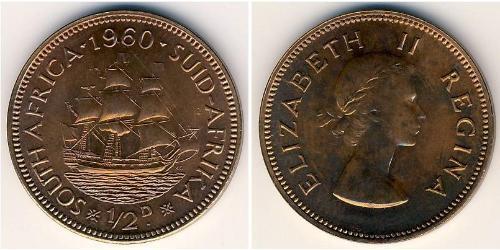 1/2 Penny South Africa 青铜 伊丽莎白二世 (1926-2022)