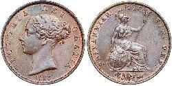 1/2 Penny 大不列颠及爱尔兰联合王国 (1801 - 1922) 青铜 维多利亚 (英国君主)