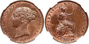 1/2 Penny 大不列颠及爱尔兰联合王国 (1801 - 1922) 青铜 维多利亚 (英国君主)