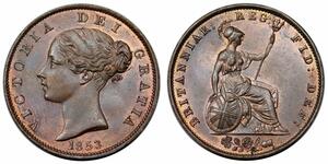 1/2 Penny 大不列颠及爱尔兰联合王国 (1801 - 1922) 青铜 维多利亚 (英国君主)