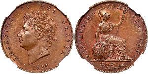 1/2 Penny 大不列颠及爱尔兰联合王国 (1801 - 1922) 青铜 喬治四世 (1762-1830)