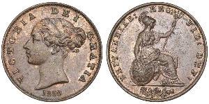 1/2 Penny 大不列颠及爱尔兰联合王国 (1801 - 1922) 青铜 维多利亚 (英国君主)