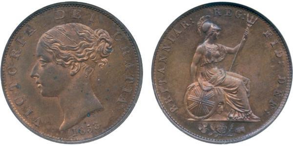 1/2 Penny 大不列颠及爱尔兰联合王国 (1801 - 1922) 青铜 维多利亚 (英国君主)