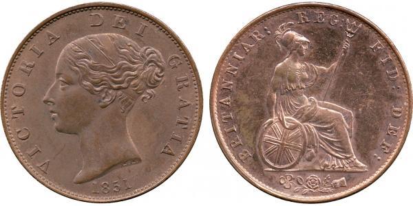 1/2 Penny 大不列颠及爱尔兰联合王国 (1801 - 1922) 青铜 维多利亚 (英国君主)