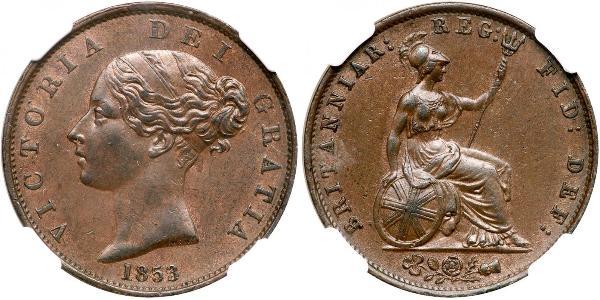 1/2 Penny 大不列颠及爱尔兰联合王国 (1801 - 1922) 青铜 维多利亚 (英国君主)