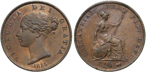 1/2 Penny 大不列颠及爱尔兰联合王国 (1801 - 1922) 青铜 维多利亚 (英国君主)