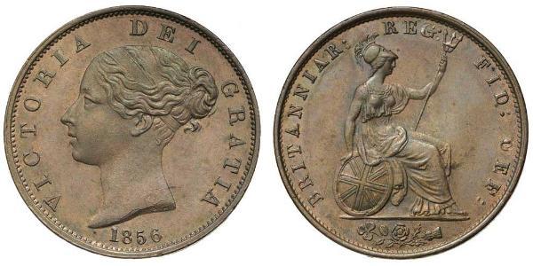 1/2 Penny 大不列颠及爱尔兰联合王国 (1801 - 1922) 青铜 维多利亚 (英国君主)