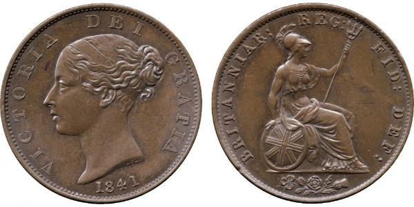 1/2 Penny 大不列颠及爱尔兰联合王国 (1801 - 1922) 青铜 维多利亚 (英国君主)