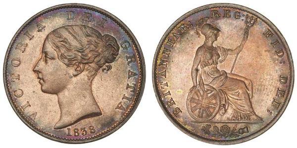1/2 Penny 大不列颠及爱尔兰联合王国 (1801 - 1922) 青铜 维多利亚 (英国君主)