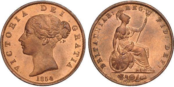 1/2 Penny 大不列颠及爱尔兰联合王国 (1801 - 1922) 青铜 维多利亚 (英国君主)