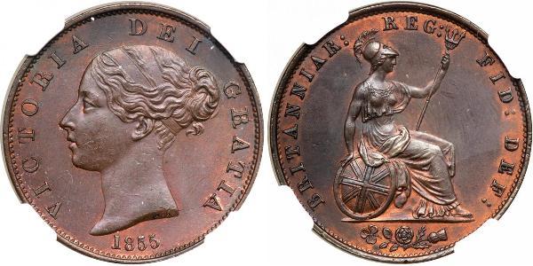 1/2 Penny 大不列颠及爱尔兰联合王国 (1801 - 1922) 青铜 维多利亚 (英国君主)