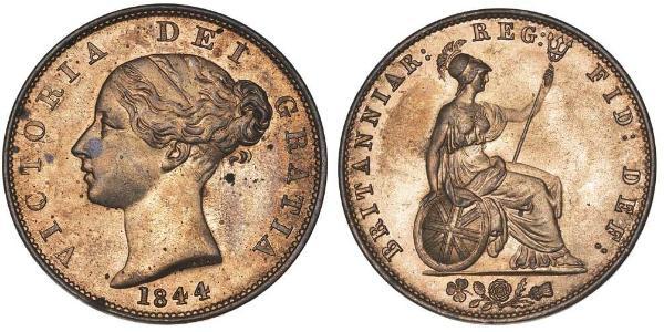 1/2 Penny 大不列颠及爱尔兰联合王国 (1801 - 1922) 青铜 维多利亚 (英国君主)