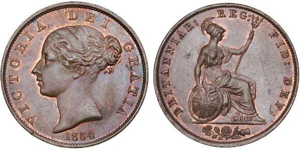 1/2 Penny 大不列颠及爱尔兰联合王国 (1801 - 1922) 青铜 维多利亚 (英国君主)