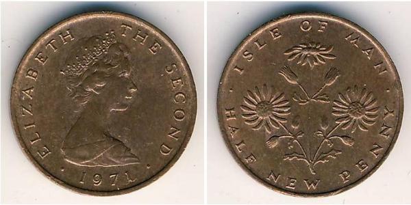 1/2 Penny 曼島 青铜 伊丽莎白二世 (1926-2022)