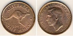 1/2 Penny 澳大利亚 青铜 