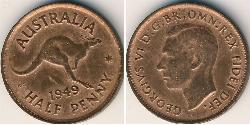 1/2 Penny 澳大利亚 青铜 
