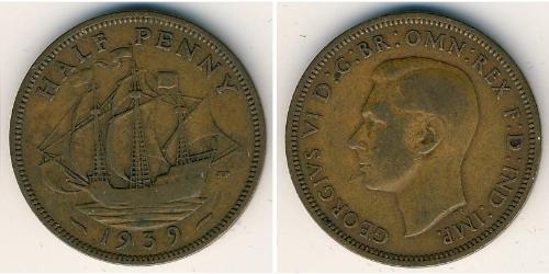 1/2 Penny 英国 青铜 