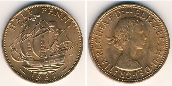 1/2 Penny 英国 青铜 