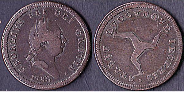 1/2 Penny 曼島 黃銅 喬治三世 (1738-1820)