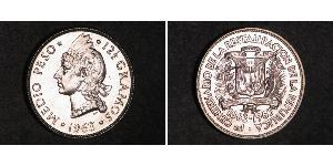 1/2 Peso République dominicaine Argent 