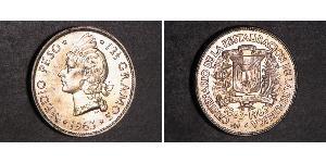 1/2 Peso République dominicaine Argent 