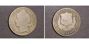 1/2 Peso Repubblica Dominicana Argento 