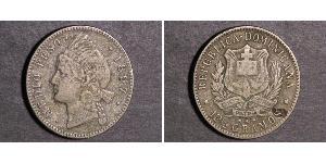 1/2 Peso Repubblica Dominicana Argento 
