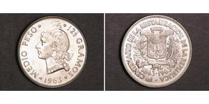 1/2 Peso República Dominicana Plata 