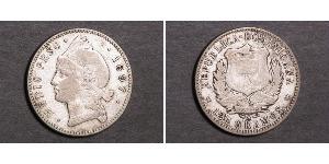 1/2 Peso República Dominicana Plata 