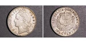 1/2 Peso República Dominicana Plata 