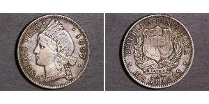 1/2 Peso República Dominicana Plata 