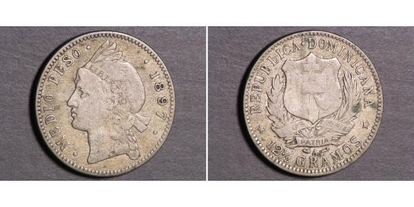 1/2 Peso República Dominicana Plata 